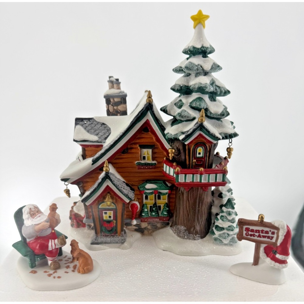 Department 56 North Pole Series Santa's Get-Away Gift Set 2011 House 3 Pc READ - Picture 2 of 9